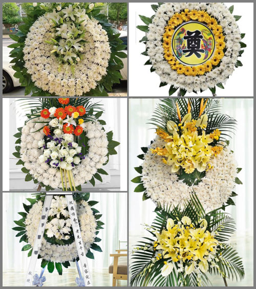 湖北黄冈市黄梅县柳林乡李牌楼村花圈速递